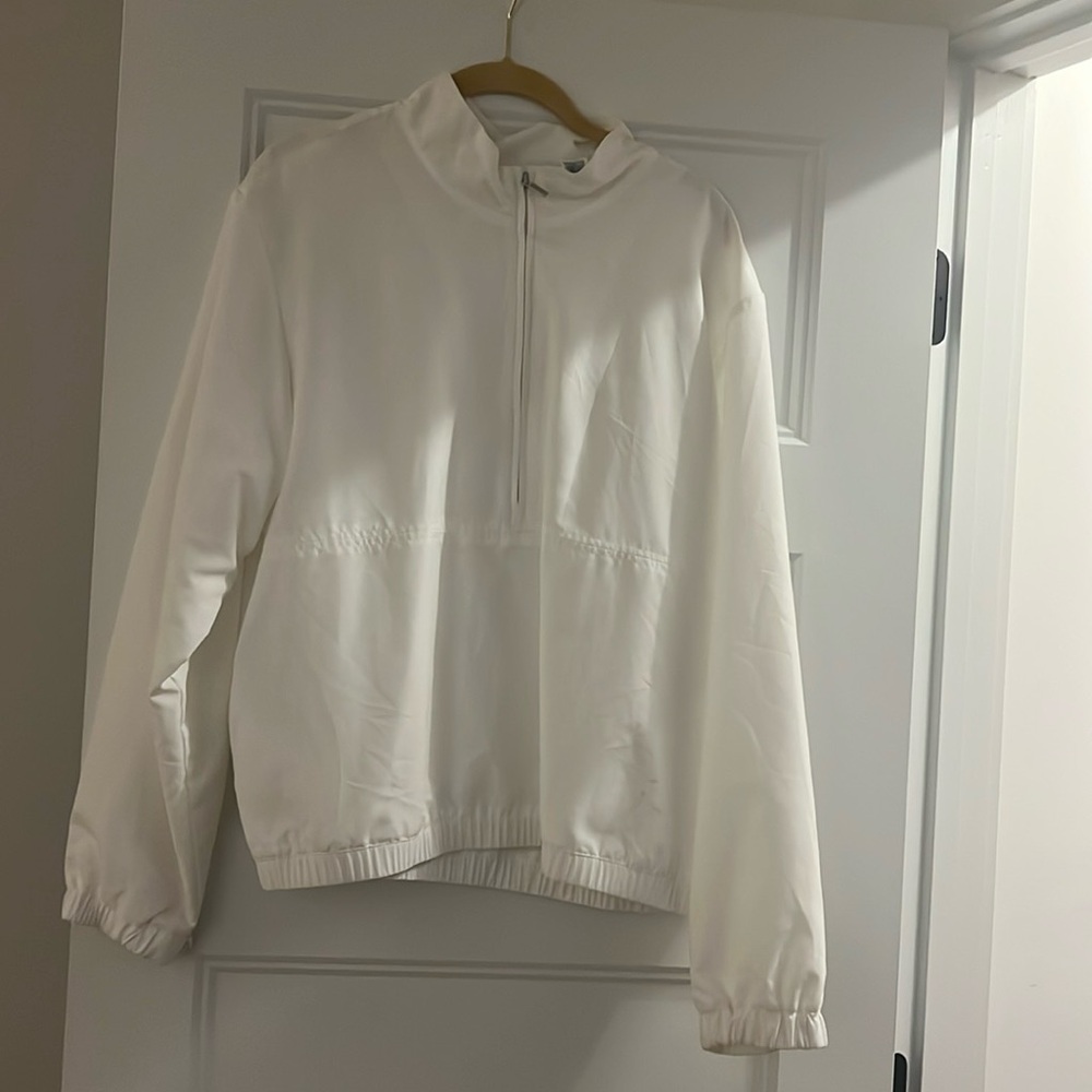 St Aumont White XL golf pull over jacket 1/2 Zip